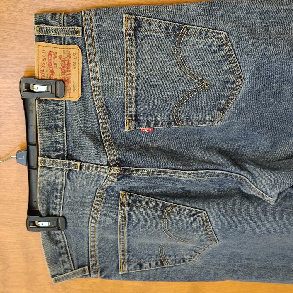 Levi's 550 Relaxed Fit Denim Jeans Classic Blue - Picture 3 of 12